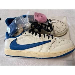 Fragment Travis Scott Air Jordan 1 Retro OG SP Low Sail Military Blue Rare Sz 13